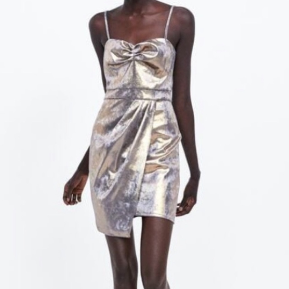 Metallic Gold Zara Dress🔥